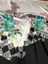 Poly Mikado/Zibelline digitally printed Fabric. 60&quot; Wide Mikado Fabric is a unique blend makes this fabric soft & Gives Structure to  Dress.