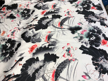 Poly Mikado/Zibelline digitally printed Fabric. 60&quot; Wide Mikado Fabric is a unique blend makes this fabric soft & Gives Structure to  Dress.
