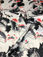 Poly Mikado/Zibelline digitally printed Fabric. 60&quot; Wide Mikado Fabric is a unique blend makes this fabric soft & Gives Structure to  Dress.