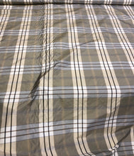 Silk taffeta 54&quot; wide    Beautiful greys combination       Fabric sold by the yard