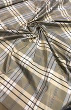 Silk taffeta 54&quot; wide    Beautiful greys combination       Fabric sold by the yard