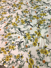 Satin charmeuse digital print 54&quot; wide     Beautiful floral soft silky fabric,     Fabric sold by the yard