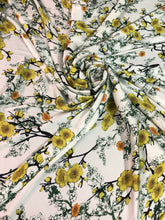 Satin charmeuse digital print 54&quot; wide     Beautiful floral soft silky fabric,     Fabric sold by the yard