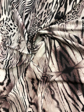 Satin charmeuse digital print 54&quot; wide     Beautiful animal print     Soft silky fabric sold by the yard