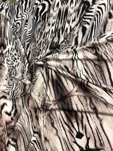 Satin charmeuse digital print 54&quot; wide     Beautiful animal print     Soft silky fabric sold by the yard
