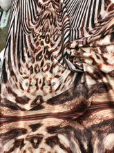 Satin charmeuse digital print 54&quot; wide      Beautiful animal print      Soft silky fabric sold by the yard