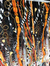 Satin charmeuse digital print 54&quot; wide     Beautiful burnt orange shades       Soft silky fabric sold by the yard