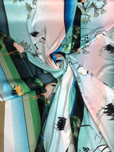 Satin charmeuse digital print 54&quot; wide     Beautiful soft silky fabric sold by the yard