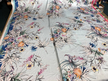 Satin charmeuse digital print 54&quot; wide      Beautiful floral design    Soft silky fabric sold by the yard