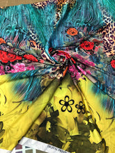 Satin charmeuse digital print 54&quot; wide   Beautiful floral animal print     Soft silky fabric sold by the yard
