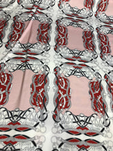 Satin charmeuse digital print 54&quot; wide      Beautiful dusty rose wine     Soft silky fabric sold by the yard