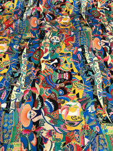 Satin charmeuse print 54&quot; wide    Beautiful bright colors    Soft silky fabric sold by the yard