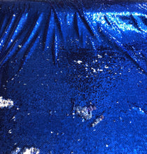 Reversible Sequence fabric 54&quot; wide    Beautiful royal blue with silver on the back side  fabric sold by the yard