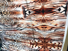 Satin charmeuse digital print 54&quot; wide   Beautiful animal print     Fabric sold by the yard