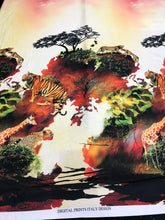 Digital printed satin charmeuse 54&quot; wide   Beautiful animal print     Fabric sold by the yard