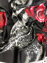 100% silk charmeuse digital print 54” wide Beautiful floral designer silk Fabric
