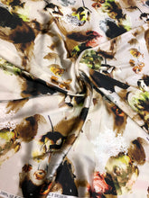 100% silk charmeuse digital print 54&quot; wide    Beautiful abstract design    Fabric sold by the yard