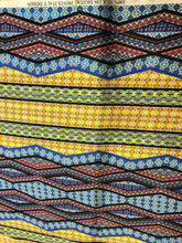 100% silk satin charmeuse digital print 54&quot; wide     Beautiful blue yellow combination  soft silky fabric sold by the yard
