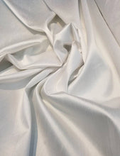 Poly shantung 108&quot; wide   Beautiful white shade    Fabric sold by the yard