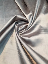 Poly shantung 108&quot; wide    Beautiful silver grey color   Fabric sold by the yard