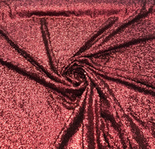 Solid sequins on mesh fabric 52&quot; wide   Top of the line sequins beautiful wine color sequins fabric sold by the yard