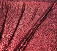 Solid sequins on mesh fabric 52&quot; wide   Top of the line sequins beautiful wine color sequins fabric sold by the yard