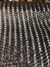 Chevron pattern sequins on stretch mesh fabric 52&quot; wide   Beautiful grey sequins fabric sold by the yard