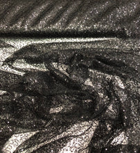 Black sequins on swirl sheer mesh fabric 52” wide    Sequins mesh fabric sold by the yard