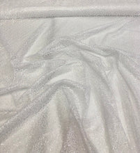 White sequins on sheer swirl mesh 52&quot; wide    Sequins fabric sold by the yard