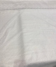 White sequins on sheer swirl mesh 52&quot; wide    Sequins fabric sold by the yard