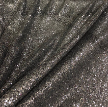 Allover Black sequins on swirl mesh fabric 52&quot; wide    Sequins fabric sold by the yard