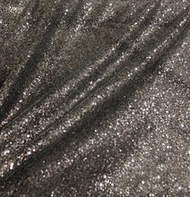 Allover Black sequins on swirl mesh fabric 52&quot; wide    Sequins fabric sold by the yard