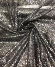 Allover Black sequins on swirl mesh fabric 52&quot; wide    Sequins fabric sold by the yard