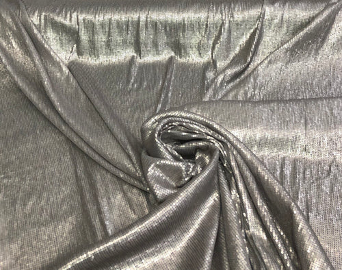 Striped silver grey sequins on meah fabric 52" wide   Sequins fabric sold by the yard