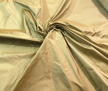 Gold silk taffeta 54&quot; wide   Beautiful iridescent gold color silk taffeta fabric sold by the yard