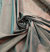 Silk taffeta 54&quot; wide    Beautiful dark steel gray with burnt orange iridescent color silk taffera fabric sold by the yard