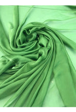 French Silk chiffon 54&quot; wide    Beautiful parrot green silk chiffon fabric sold by the yard