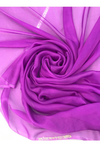 French silk chiffon 54" wide    Beautiful purple color french silk chiffon fabric sold by the yard
