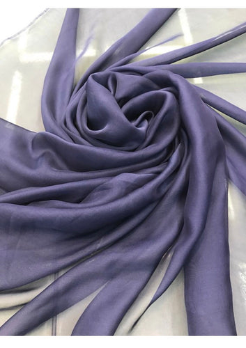 Silk chiffon 54" wide     Grayish purple color silk french chiffon fabric sold by the yard