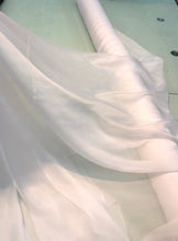 Silk chiffon 54&quot; wide    White silk french chiffon fabric sold by the yard