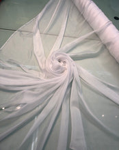 Silk chiffon 54&quot; wide    White silk french chiffon fabric sold by the yard