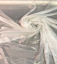 Silk chiffon 54&quot; wide     Ivory gold matalic french silk chiffon fabric sold by the yard