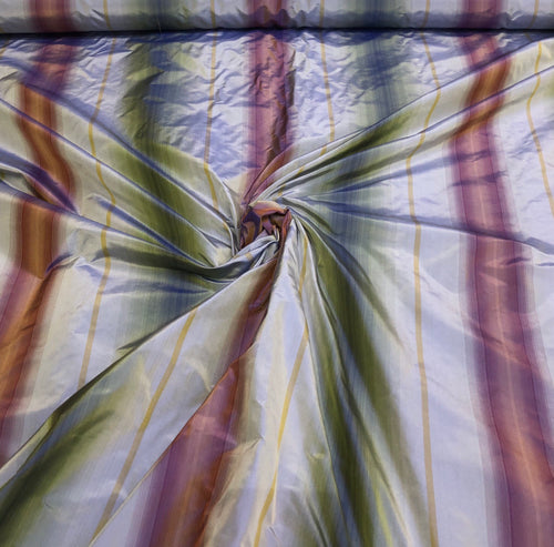 Silk taffeta 54" wide    Beautiful purple ombre with green brown shade silk taffeta fabric sold by the yard