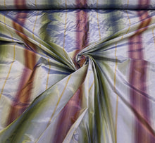 Silk taffeta 54&quot; wide    Beautiful purple ombre with green brown shade silk taffeta fabric sold by the yard