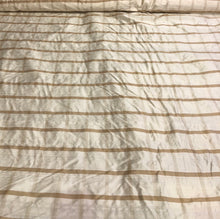 Silk dupion plaid 54&quot; wide    Beautiful beige tan plaid silk dupion fabric sold by the yard