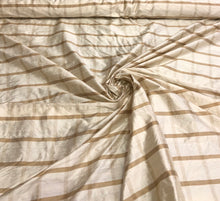 Silk dupion plaid 54&quot; wide    Beautiful beige tan plaid silk dupion fabric sold by the yard