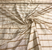 Silk dupion plaid 54&quot; wide    Beautiful beige tan plaid silk dupion fabric sold by the yard