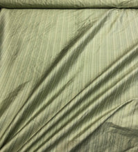 Silk shantung 54&quot; wide   Beautiful sage green pinstripes silk shantung fabric sold by the yard