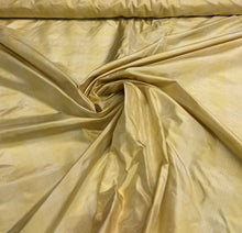 Silk taffeta plaid 54&quot; wide    Beautiful canary gold with ivory striped checks silk taffeta fabric sold by the yard