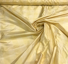 Silk taffeta plaid 54&quot; wide    Beautiful canary gold with ivory striped checks silk taffeta fabric sold by the yard